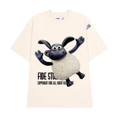 Áo thun FIDE Cừu Shaun phông trơn nam nữ cổ tròn unisex SHAUN 01