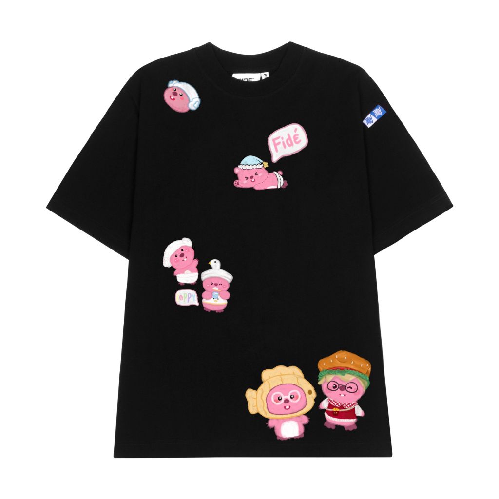 Áo thun FIDE LOOPY Hải Ly unisex form rộng cổ tròn LOOPY - AT19