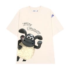 Áo thun FIDE Cừu Shaun phông trơn nam nữ cổ tròn unisex SHAUN 04