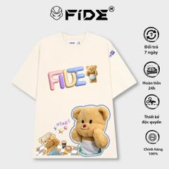 Áo thun FIDE TEDDY phông unisex form rộng local brand nam nữ cổ tròn oversize AT92
