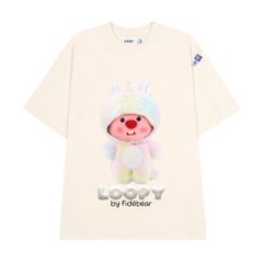 Áo thun FIDE LOOPY Hải Ly unisex form rộng cổ tròn LOOPY - AT15