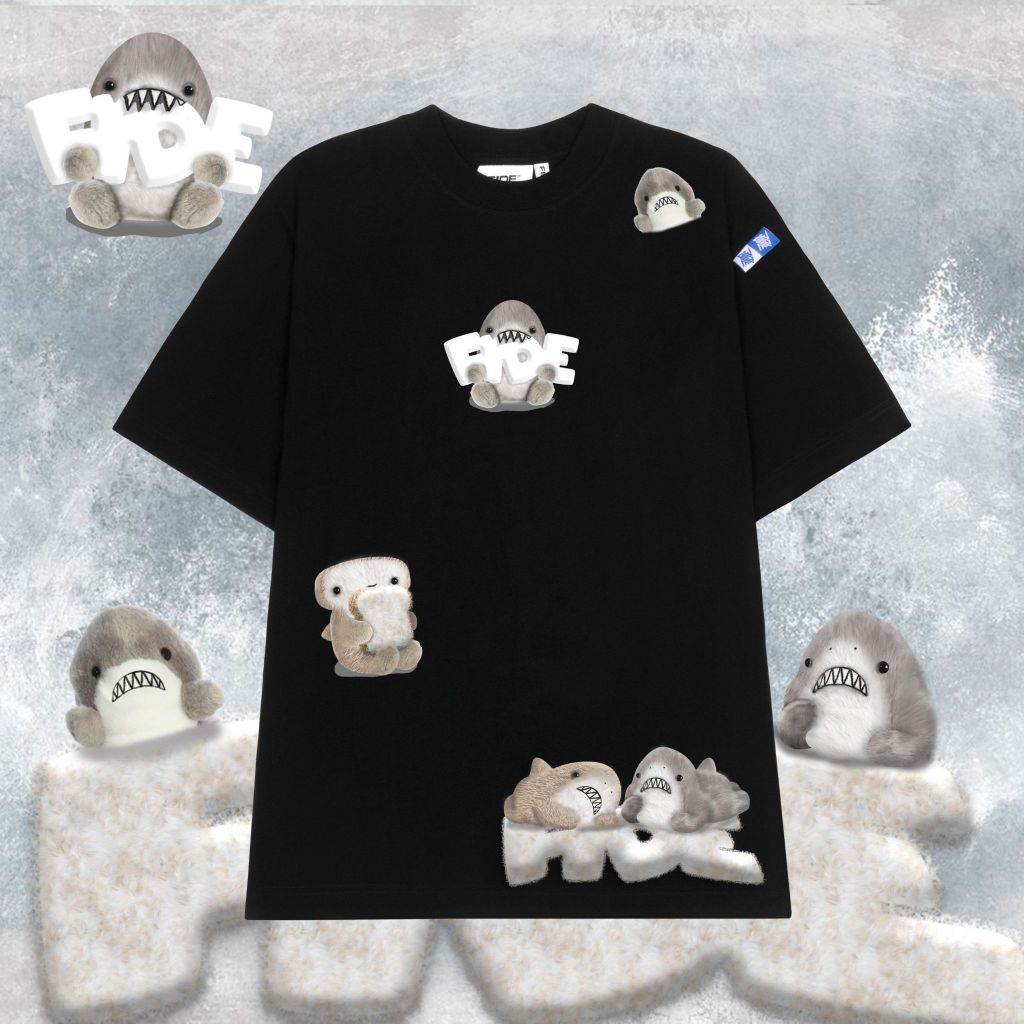 Áo thun FIDE shark unisex form rộng cổ tròn SHARK CUTE - AT09