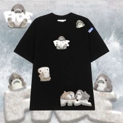 Áo thun FIDE shark unisex form rộng cổ tròn SHARK CUTE - AT09