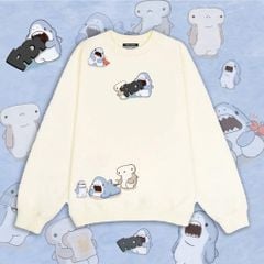 Áo Sweater FIDE SHARK unisex nam nữ Sweater Cotton oversize form rộng -SW03