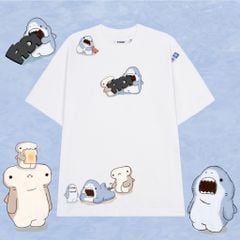 Áo thun FIDE shark unisex form rộng cổ tròn SHARK CUTE - AT10
