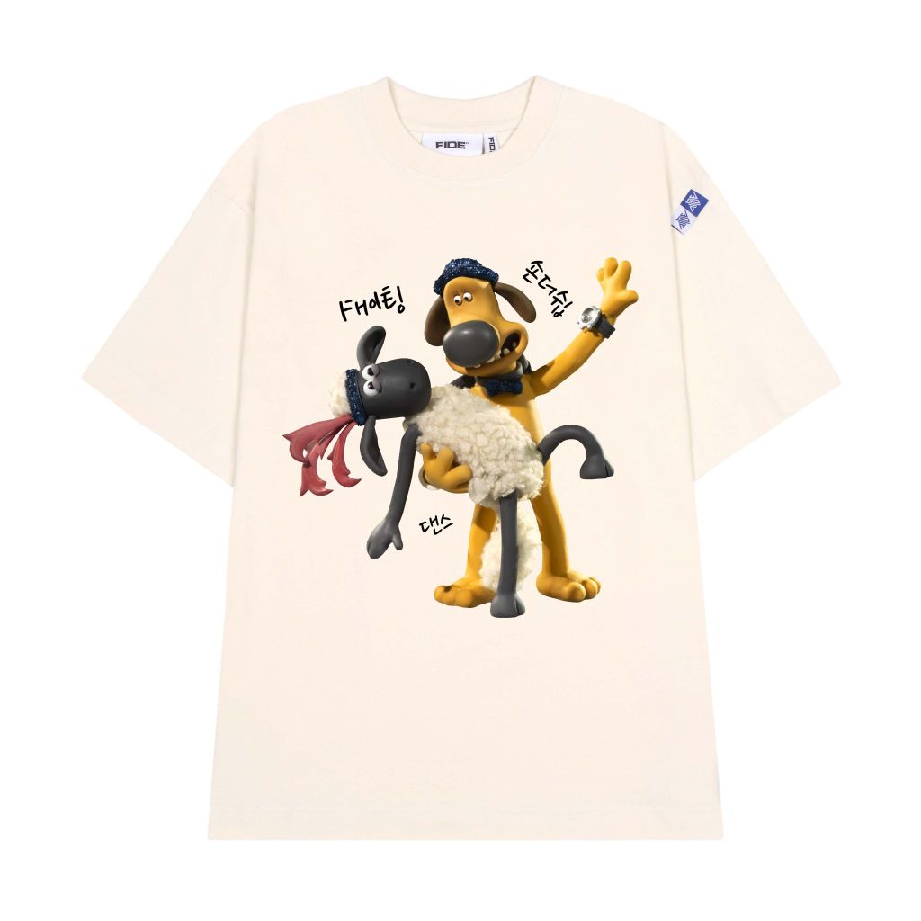 Áo thun FIDE Cừu shaun phông unisex nam nữ form rộng cổ tròn ulzzang SHAUN 11