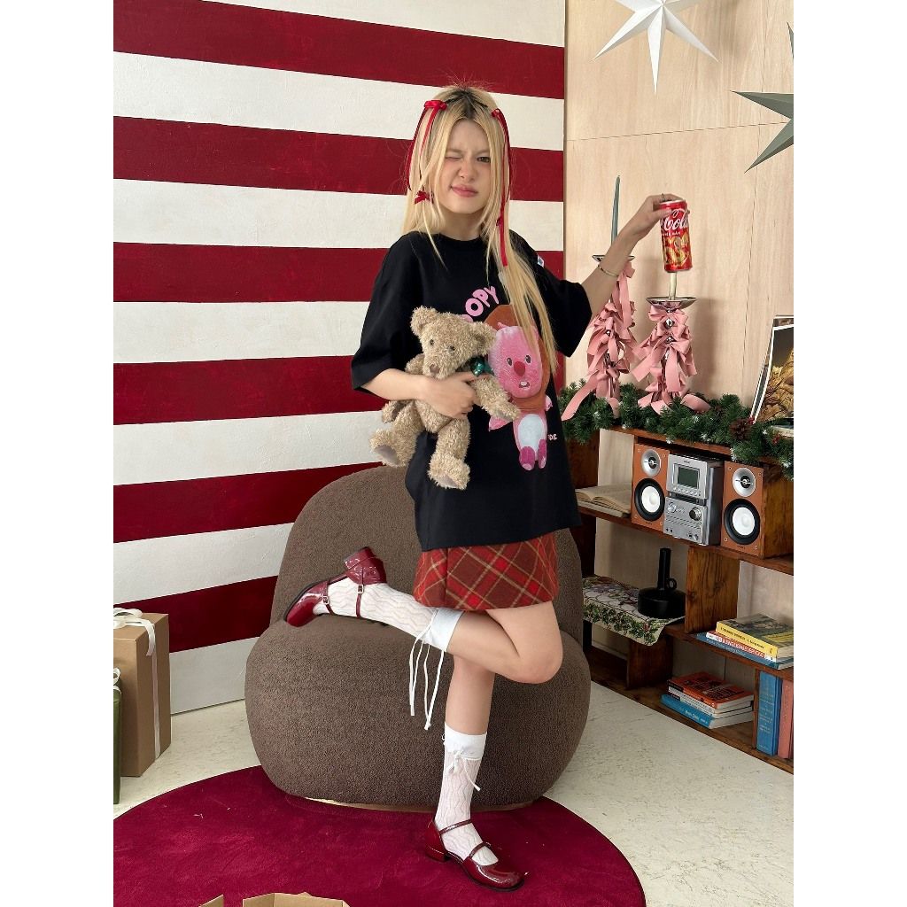 Áo thun FIDE LOOPY Hải Ly unisex form rộng cổ tròn LOOPY - AT23