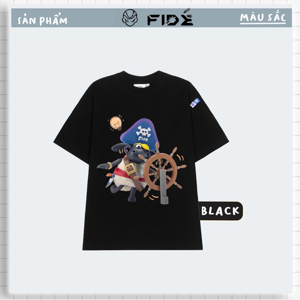Áo thun FIDE Cừu shaun phông unisex nam nữ form rộng cổ tròn ulzzang SHAUN 19