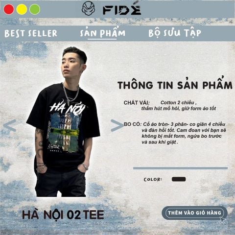 Áo thun địa danh phông unisex nam nữ form rộng ulzzang HÀ NỘI 02