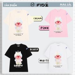 Áo thun FIDE LOOPY Hải Ly unisex form rộng cổ tròn LOOPY - AT15
