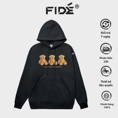 ÁO HOODIE FIDE GẤU COTTON NAM NỮ - HD05