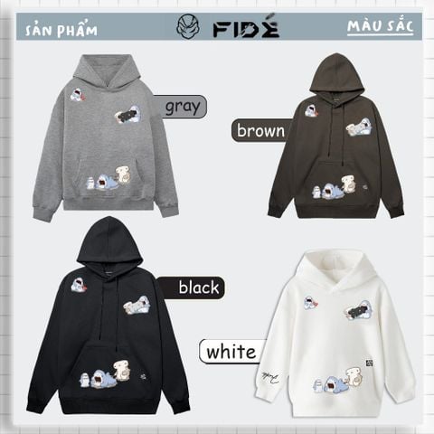 ÁO HOODIE FIDE SHARK COTTON NAM NỮ - HD01