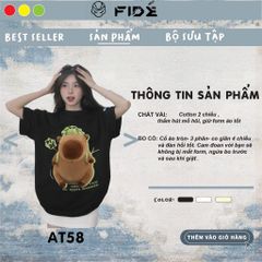 Áo thun FIDE CAPYBARA unisex form rộng cổ tròn CAPYBARA - AT58 Cotton