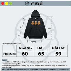 ÁO HOODIE FIDE GẤU COTTON NAM NỮ - HD05