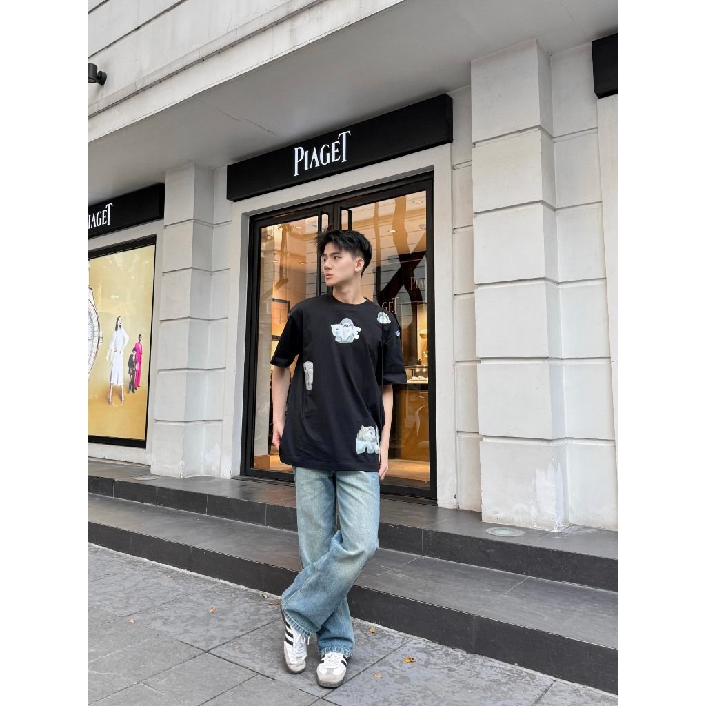 Áo thun FIDE shark unisex form rộng cổ tròn SHARK CUTE - AT09