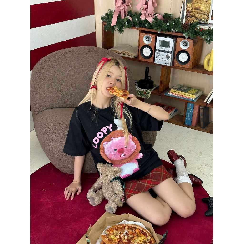 Áo thun FIDE LOOPY Hải Ly unisex form rộng cổ tròn LOOPY - AT23