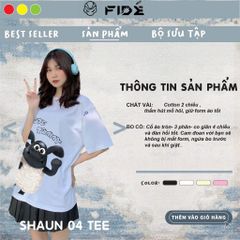 Áo thun FIDE Cừu Shaun phông trơn nam nữ cổ tròn unisex SHAUN 04