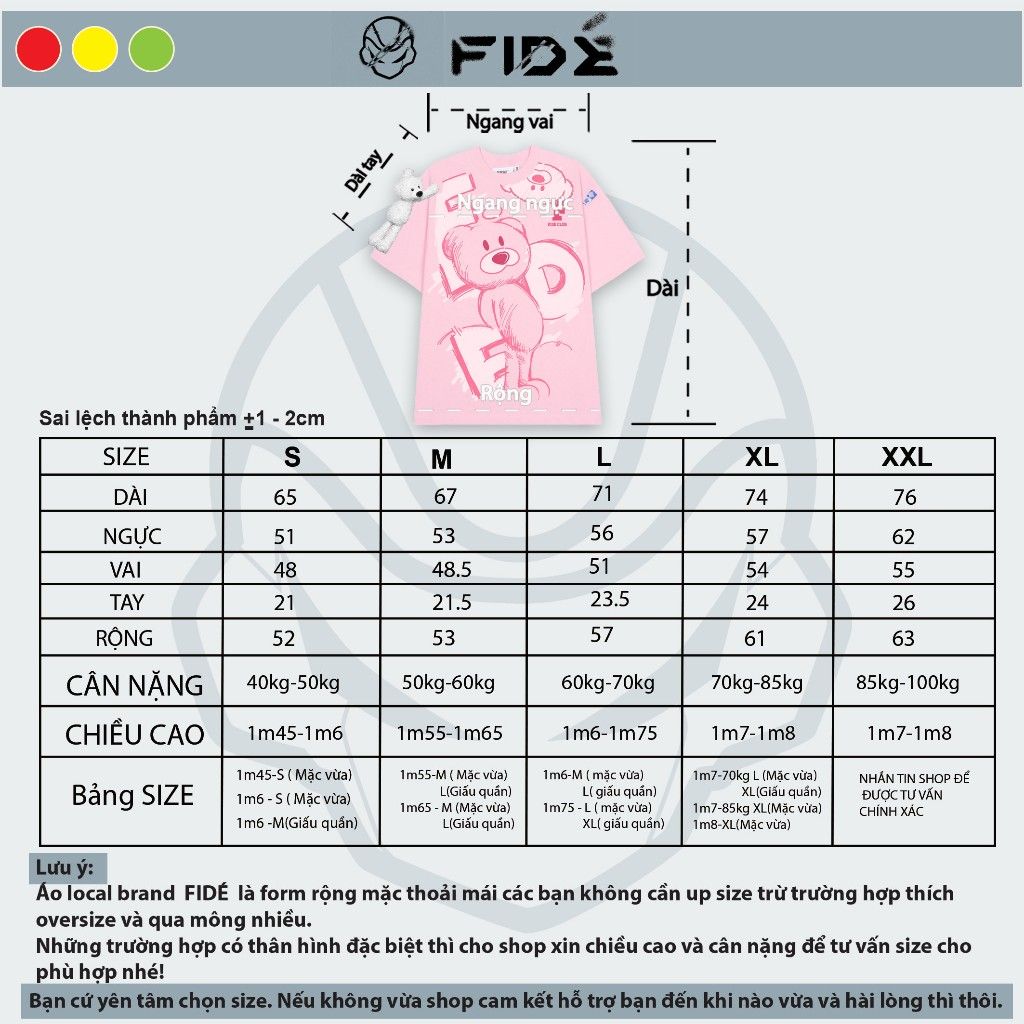 Áo thun FIDE TEEDY phông cotton unisex nam nữ form rộng cổ tròn áo đính gấu - AT59(TẶNG KÈM GẤU)
