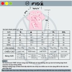 Áo thun FIDE TEEDY phông cotton unisex nam nữ form rộng cổ tròn áo đính gấu - AT59(TẶNG KÈM GẤU)