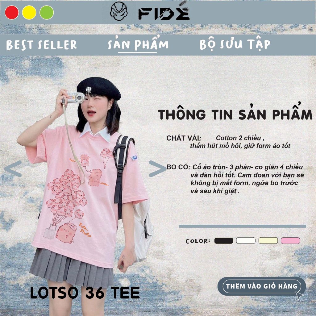 Áo thun LOTSO FIDE phông trơn nam nữ cổ tròn LOTSO 36