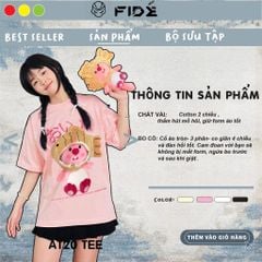 Áo thun FIDE LOOPY Hải Ly unisex form rộng cổ tròn LOOPY - AT20