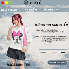 Áo thun FIDE unisex phông trơn nam nữ cổ tròn Mic&Min