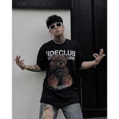 Áo thun FIDE unisex nam nữ form rộng cổ tròn GẤU JOKER