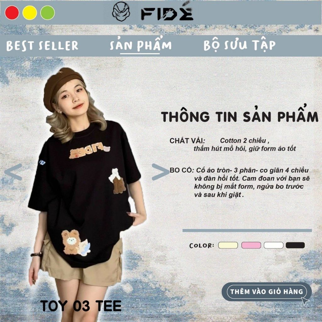 Áo thun FIDE phông trơn nam nữ cổ tròn FIDE TOY03