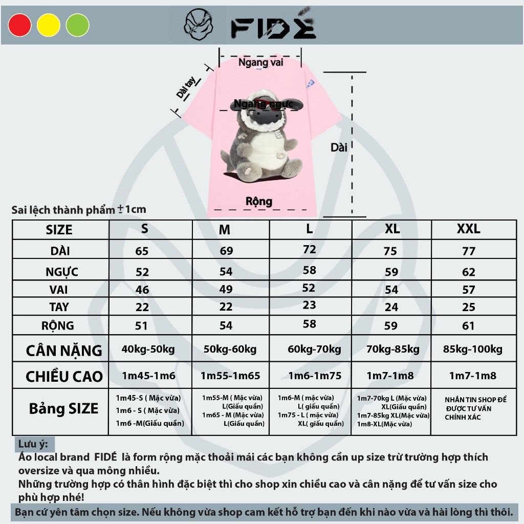 Áo thun FIDE shark unisex form rộng cổ tròn SHARK CUTE - AT11