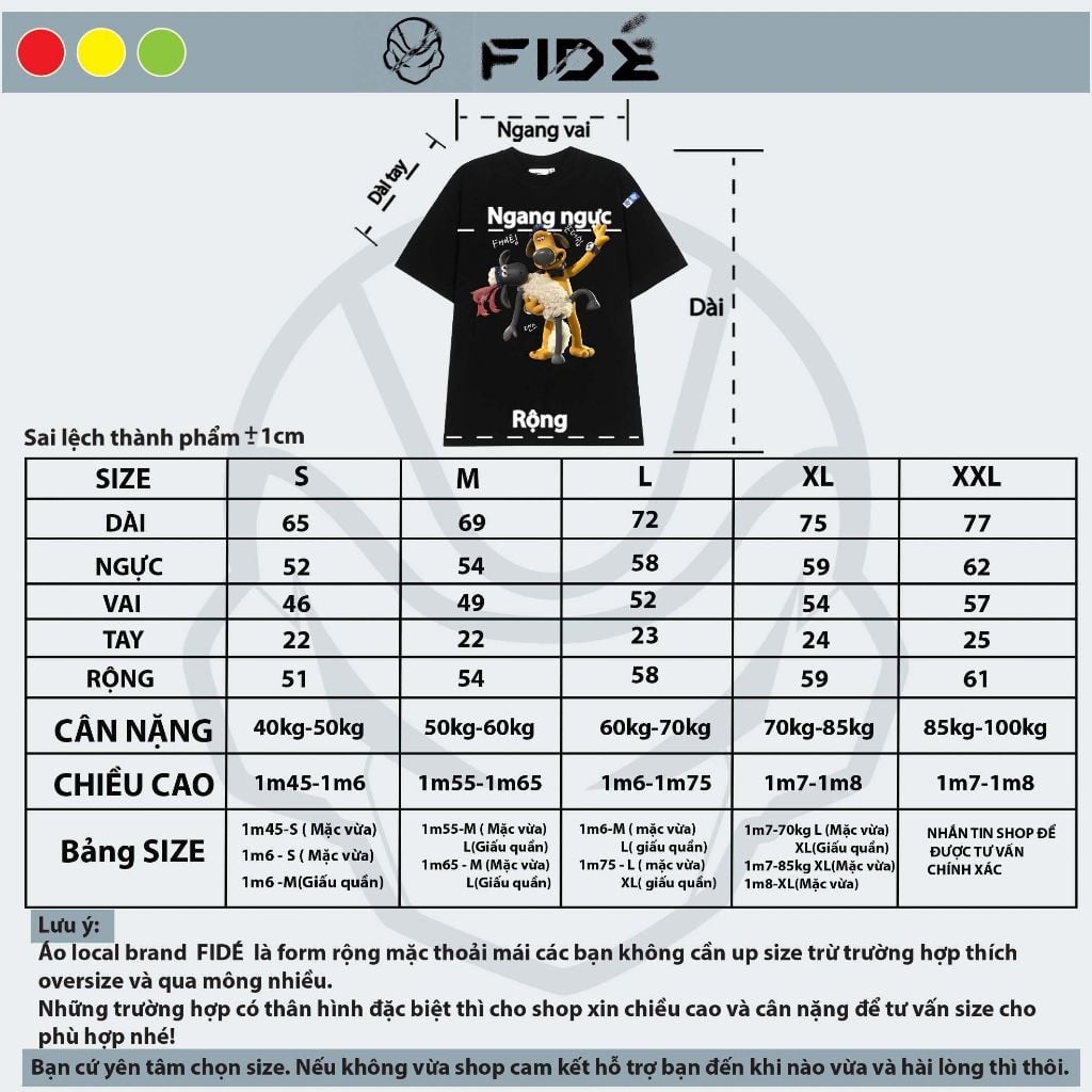 Áo thun FIDE Cừu shaun phông unisex nam nữ form rộng cổ tròn ulzzang SHAUN 11