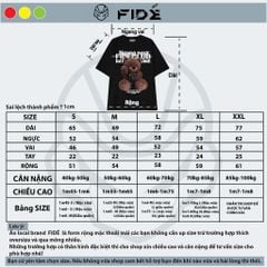 Áo thun FIDE unisex nam nữ form rộng cổ tròn GẤU JOKER