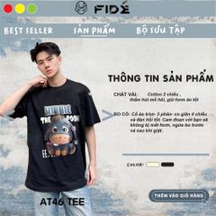 Áo thun FIDE unisex form rộng cổ tròn NGỰA - AT46