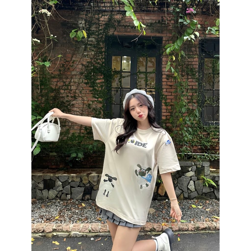 Áo thun FIDE Cừu shaun phông unisex nam nữ form rộng cổ tròn ulzzang SHAUN 03