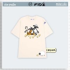 Áo thun FIDE Cừu Shaun phông trơn nam nữ cổ tròn unisex SHAUN 10