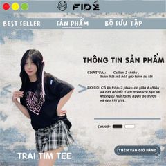 Áo thun unisex FIDE phông trơn nam nữ cổ tròn FIDE TRÁI TIM