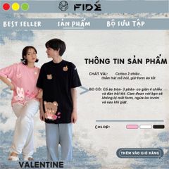 Áo thun FIDE phông unisex nam nữ form rộng ulzzang VALENTINE 02