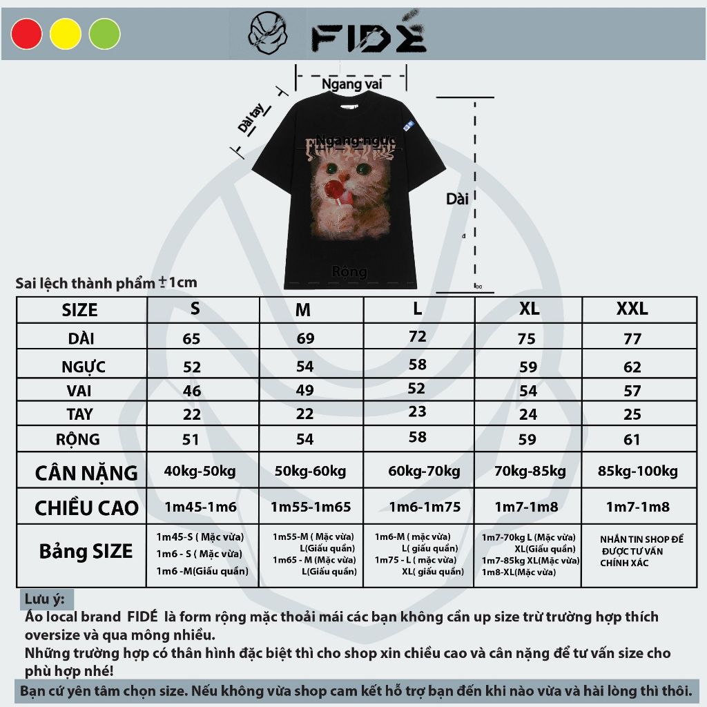 Áo thun FIDE phông unisex nam nữ form rộng ulzzang CAT 05