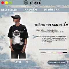 Áo thun FIDE shark unisex form rộng cổ tròn SHARK CUTE - AT11