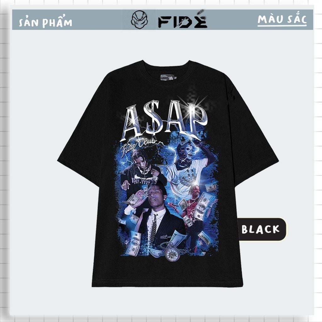 Áo thun FIDE phông trơn nam nữ cổ tròn ASAP