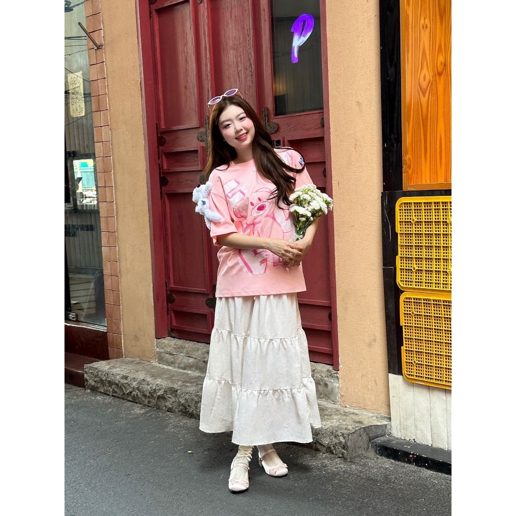 Áo thun FIDE TEEDY phông cotton unisex nam nữ form rộng cổ tròn áo đính gấu - AT59(TẶNG KÈM GẤU)