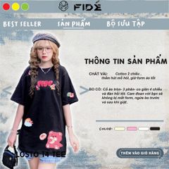 Áo thun FIDE phông trơn nam nữ cổ tròn FIDE GẤU LOTSO 14