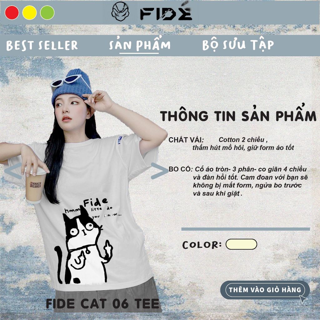 Áo thun FIDE phông trơn nam nữ cổ tròn FIDE CAT 06