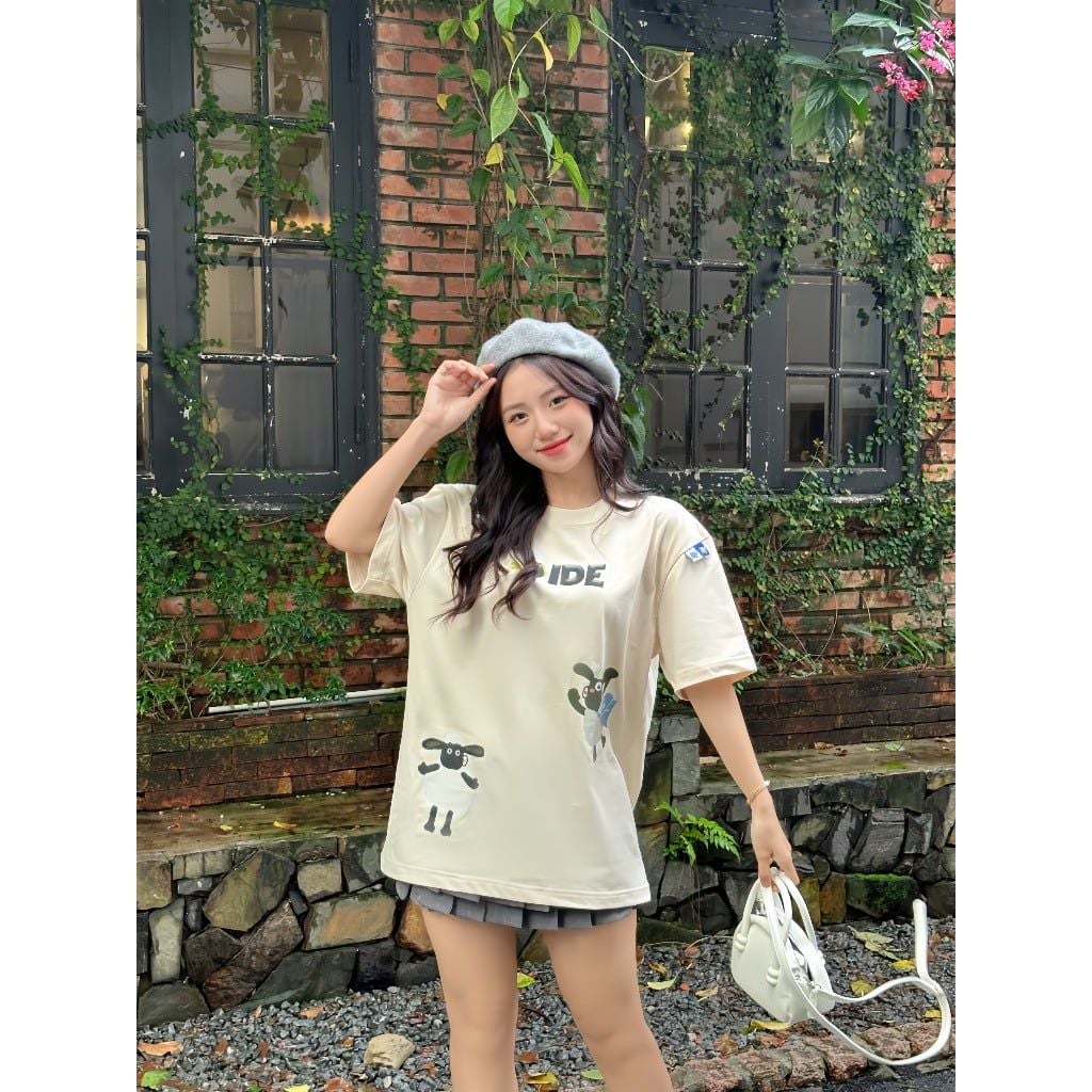 Áo thun FIDE Cừu shaun phông unisex nam nữ form rộng cổ tròn ulzzang SHAUN 03