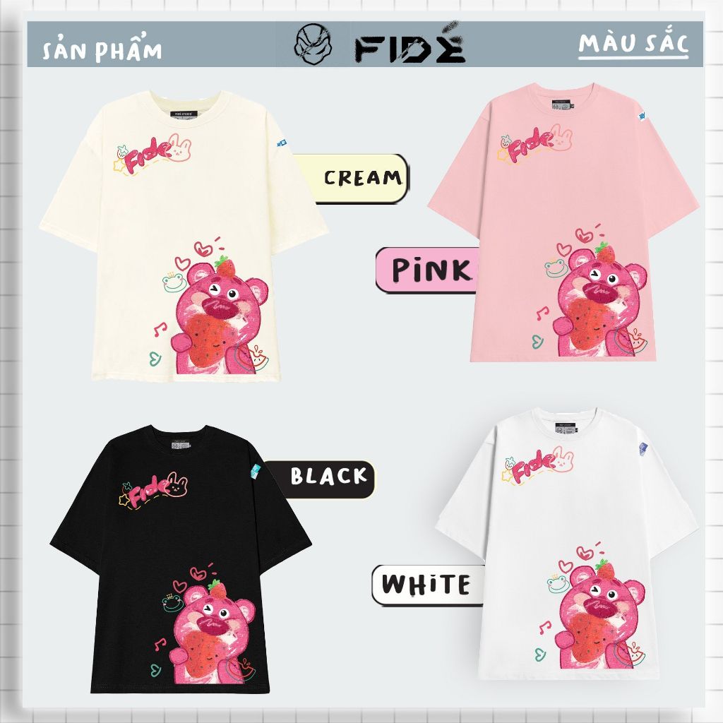 Áo thun FIDE phông trơn nam nữ cổ tròn FIDE GẤU LOTSO 32