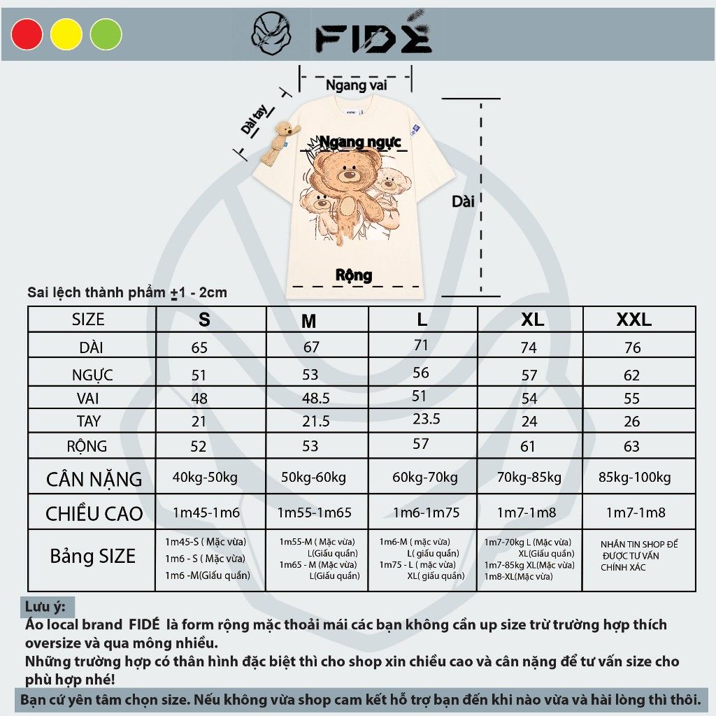 Áo thun FIDE TEEDY phông cotton unisex nam nữ form rộng cổ tròn ulzzang áo đính gấu - AT32(TẶNG KÈM GẤU)