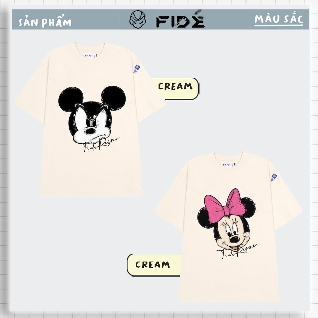 Áo thun FIDE unisex phông trơn nam nữ cổ tròn Mic&Min