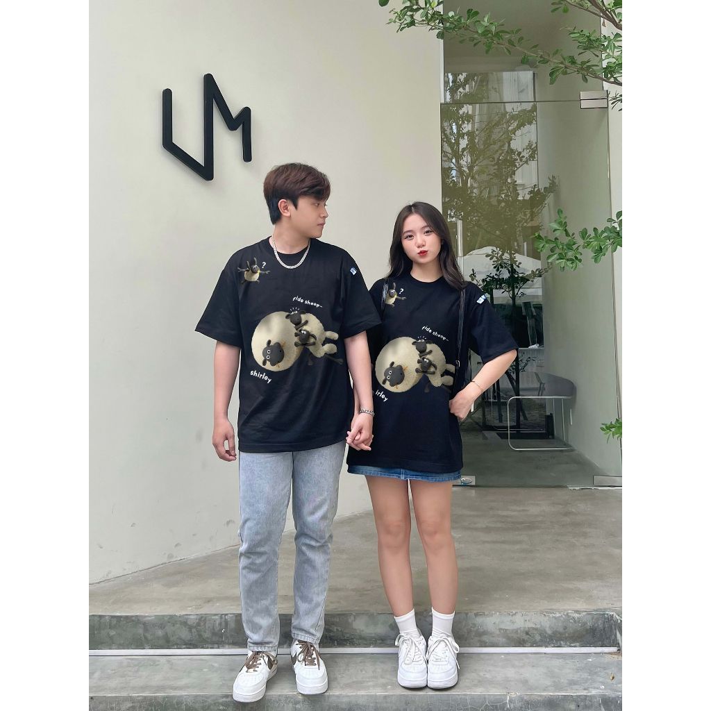 Áo thun FIDE Cừu Shaun phông trơn nam nữ cổ tròn unisex SHAUN 08