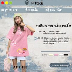 Áo thun FIDE LOOPY Hải Ly unisex form rộng cổ tròn LOOPY - AT19
