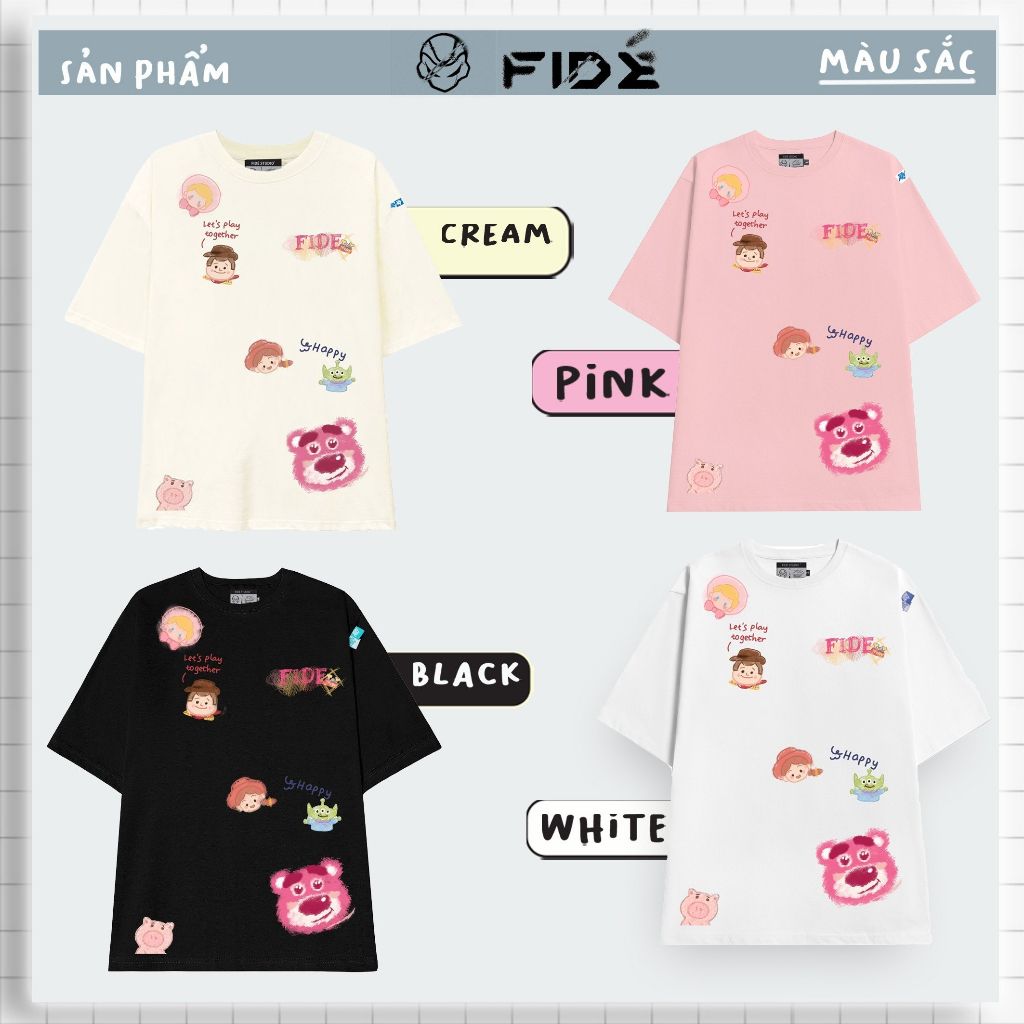 Áo thun FIDE phông trơn nam nữ cổ tròn FIDE GẤU LOTSO 22