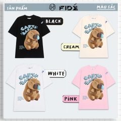 Áo thun FIDE CAPYBARA unisex form rộng cổ tròn CAPYBARA - AT57 Cotton